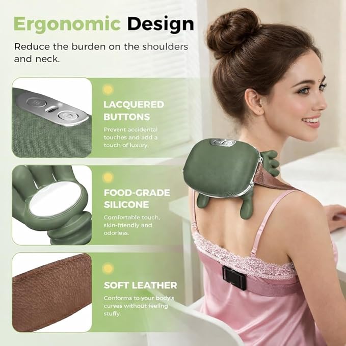 ProRelief 4D Neck & Back Massager with Heat | Deep Tissue Shiatsu, Smart Pressure Adaptation, Cordless 70-Min Battery