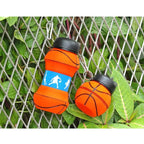 🏀 Basketball Shape Collapsible Water Bottle – Foldable Sports Bottle