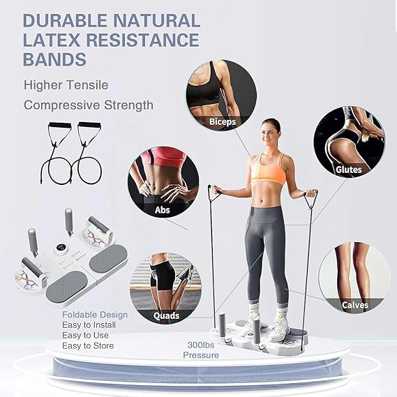 Move Fit 5-in-1 Multifunctional Push-Up Board & Plank Trainer with Resistance Bands