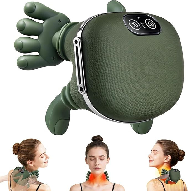 ProRelief 4D Neck & Back Massager with Heat | Deep Tissue Shiatsu, Smart Pressure Adaptation, Cordless 70-Min Battery