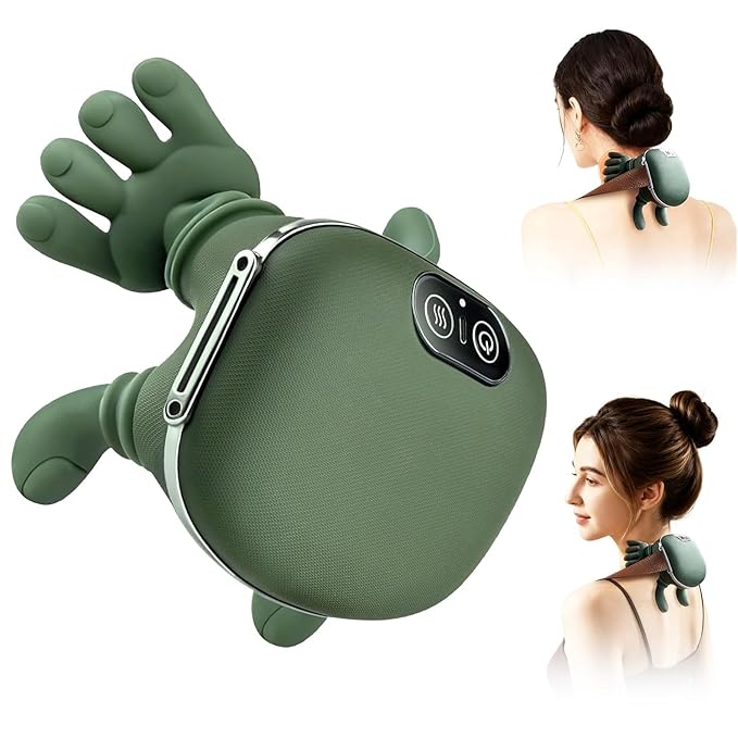 ProRelief 4D Neck & Back Massager with Heat | Deep Tissue Shiatsu, Smart Pressure Adaptation, Cordless 70-Min Battery