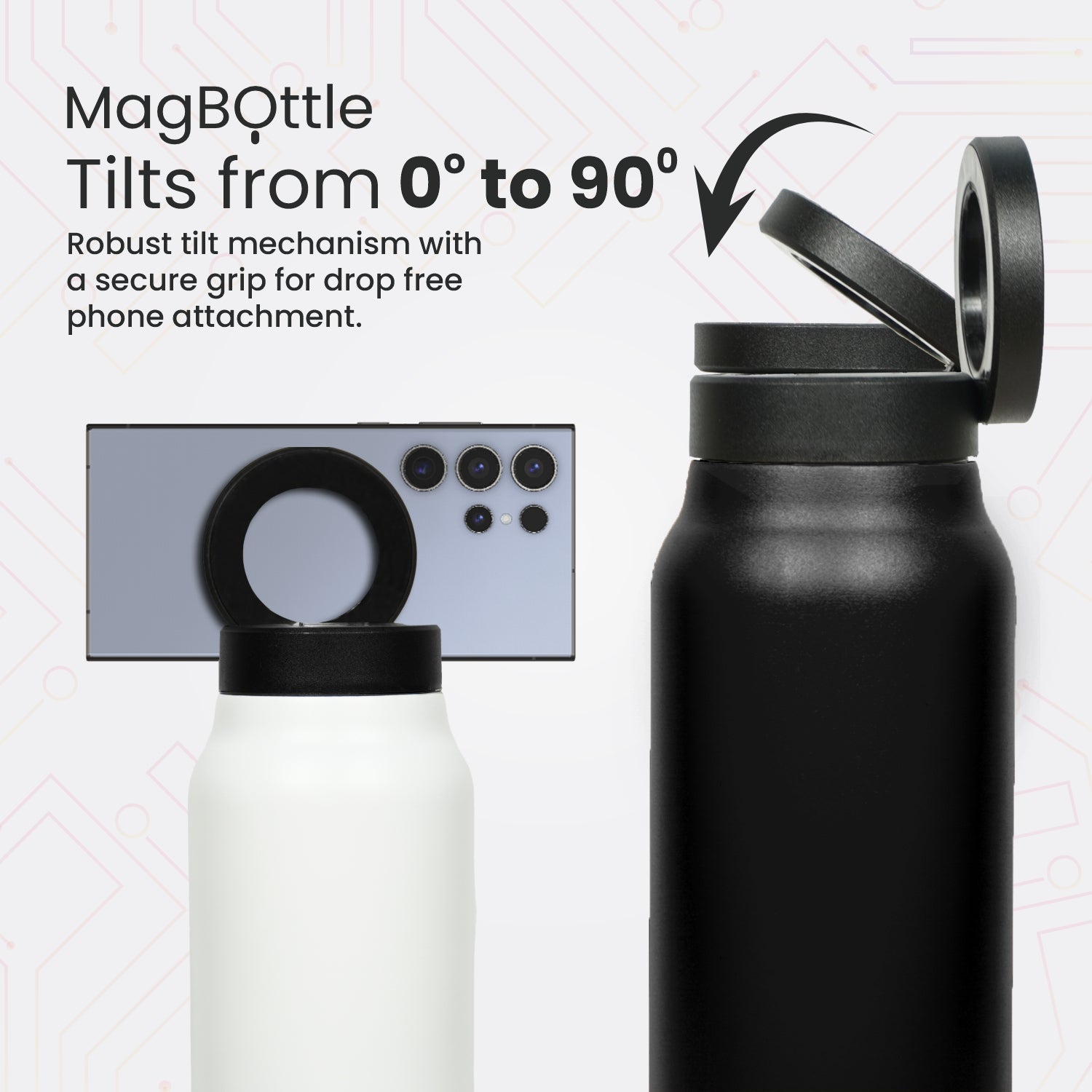 MagBottle — MagSafe Water Bottle with Phone Mount
