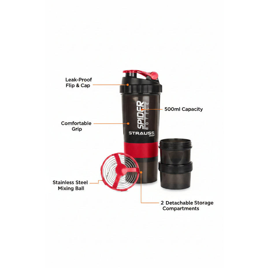 MoveFit Home Gym Starter Pack | Push-Up Board + Resistance Bands + Shaker Bottle