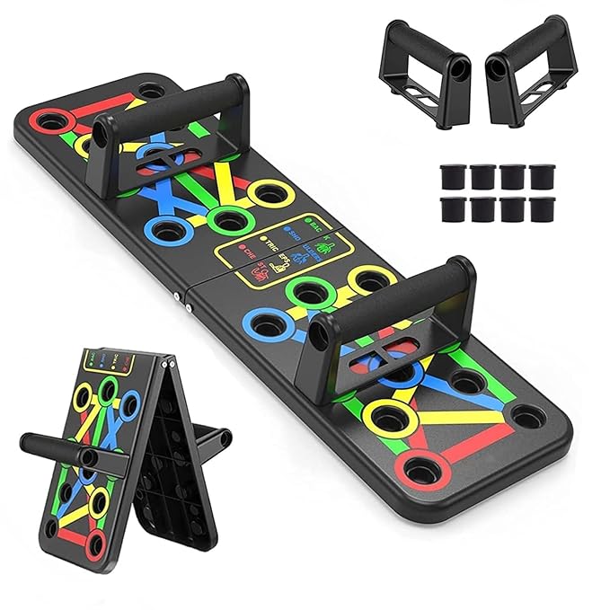 14-in-1 Elite Push-Up Board | Color-Coded Muscle Targeting System