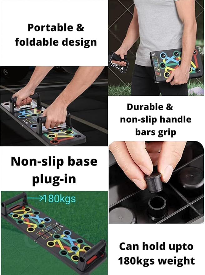 14-in-1 Elite Push-Up Board | Color-Coded Muscle Targeting System