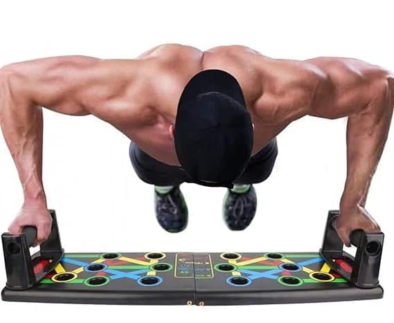 14-in-1 Elite Push-Up Board | Color-Coded Muscle Targeting System