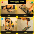 14-in-1 Elite Push-Up Board | Color-Coded Muscle Targeting System