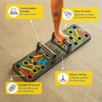 14-in-1 Elite Push-Up Board | Color-Coded Muscle Targeting System
