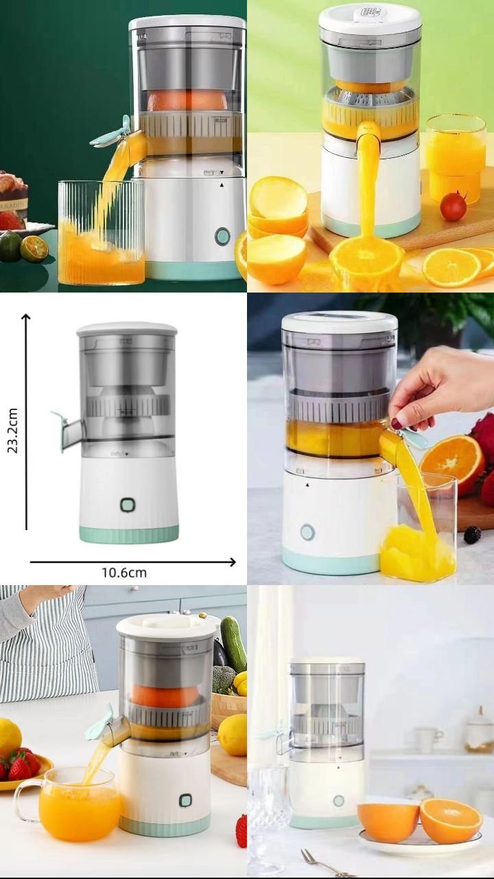 Wireless Rechargeable Citrus Juicer – 450W USB Charged Fruit Squeezer