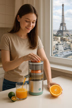 Wireless Rechargeable Citrus Juicer – 450W USB Charged Fruit Squeezer