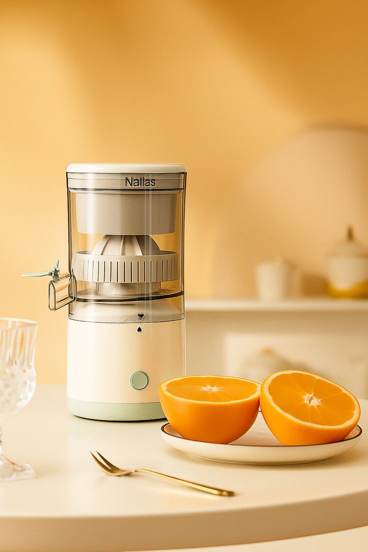Wireless Rechargeable Citrus Juicer – 450W USB Charged Fruit Squeezer