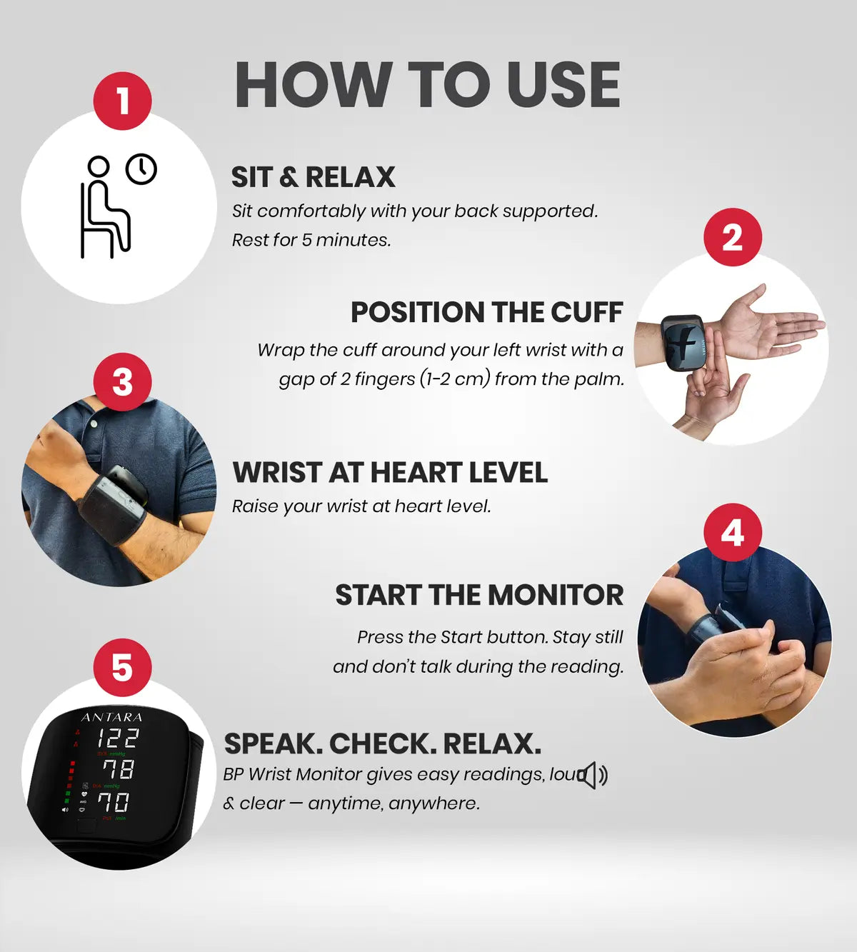 SmartPulse™ Wrist Blood Pressure Monitor | One-Touch, Rechargeable & Portable