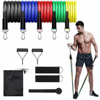 Premium resistance band set on clean white background