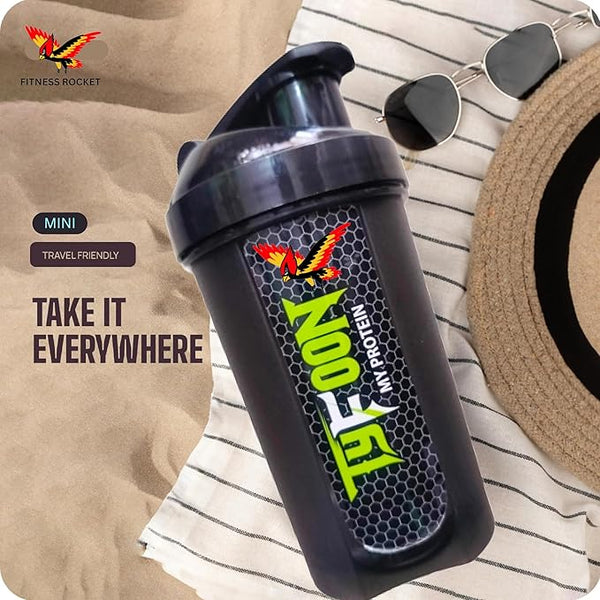 Typhoon Gym Shaker Bottle | Leak-Proof | BPA-Free | 500ml & 700ml | Black