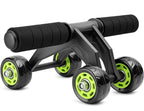 4-Wheel Ab Roller with Knee Mat | Ultra-Stable Core Trainer | Home Gym