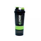 Spider Gym Shaker Bottle | 500ml | 2 Storage Compartments | Leak-Proof | BPA-Free