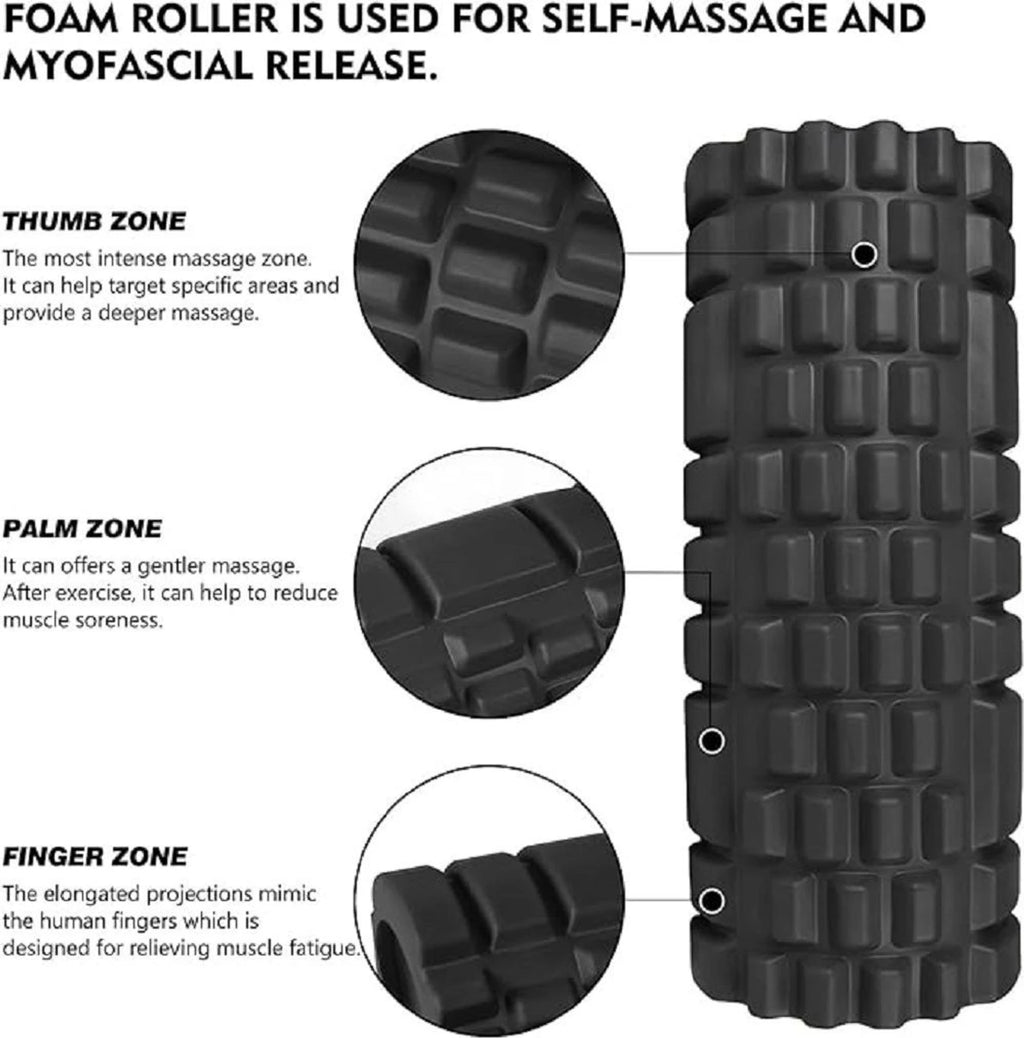 High Density Foam Roller for Deep Tissue Massage & Muscle Recovery