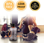 Beast Sports Water Bottle | 1.5L | BPA-Free | Mixer Ball & Strainer | Freezer Safe | Black