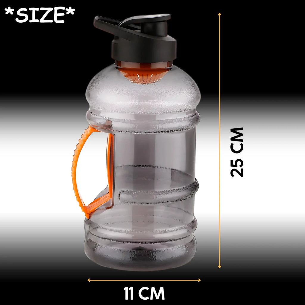 Beast Sports Water Bottle | 1.5L | BPA-Free | Mixer Ball & Strainer | Freezer Safe | Black