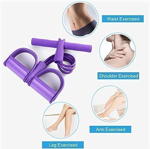 4-Tube Pull Reducer Training Bands | Natural Rubber | Full Body Toning | Multicolour