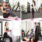 4-Tube Pull Reducer Training Bands | Natural Rubber | Full Body Toning | Multicolour