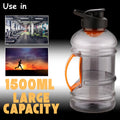Beast Sports Water Bottle | 1.5L | BPA-Free | Mixer Ball & Strainer | Freezer Safe | Black