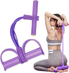 4-Tube Pull Reducer Training Bands | Natural Rubber | Full Body Toning | Multicolour