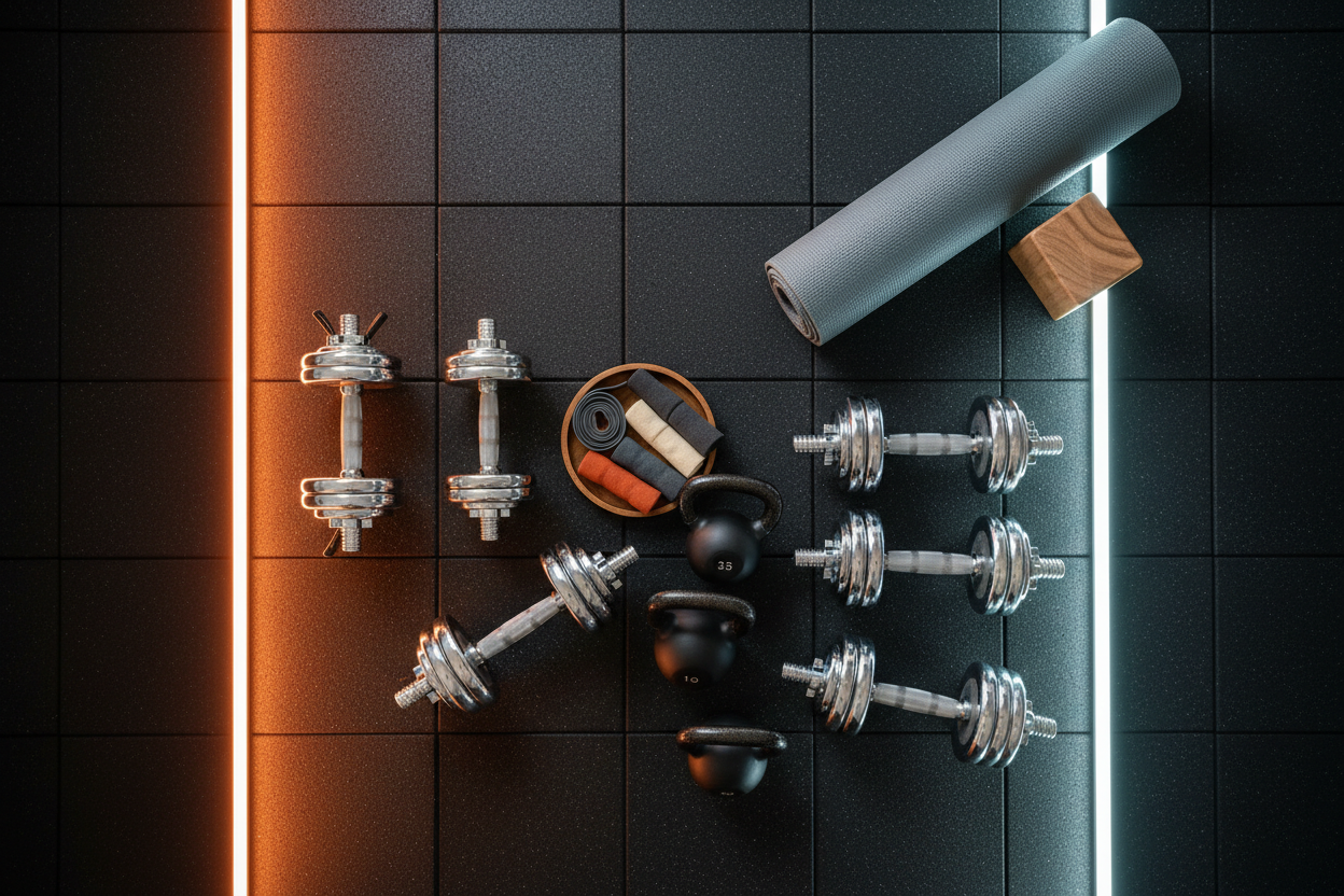 Overhead Gym Flatlay